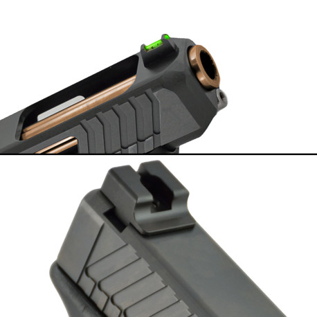 Прицільний пристрій TTI Ultimate (цілик та мушка з оптоволокном) для Glock 17, 19, 20, 21, 22, 23, 24, 34 та 35